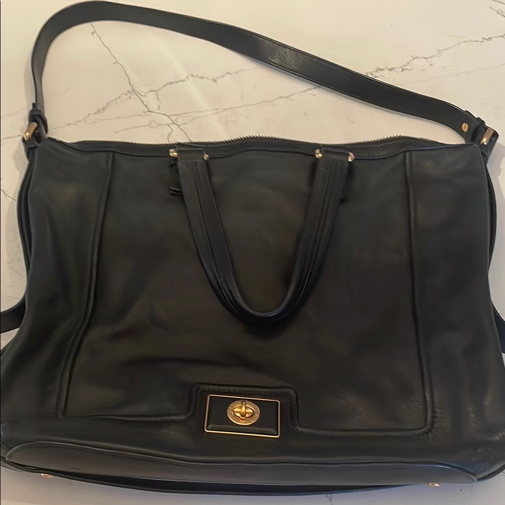 Black Leather Shoulder Bag